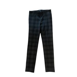 Women S Sanctuary Anthropologie Plaid Black Pintuck Leggings Pant Skinny Pull-On